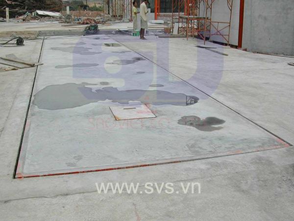 Cân ô tô cân xe tải bàn cân nửa thép nửa bê tông kiểu cân chìm TS13